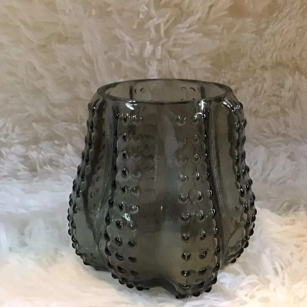 Smokey Black Cactus Vase Planter Candle Trinket Holder Southwestern Desert